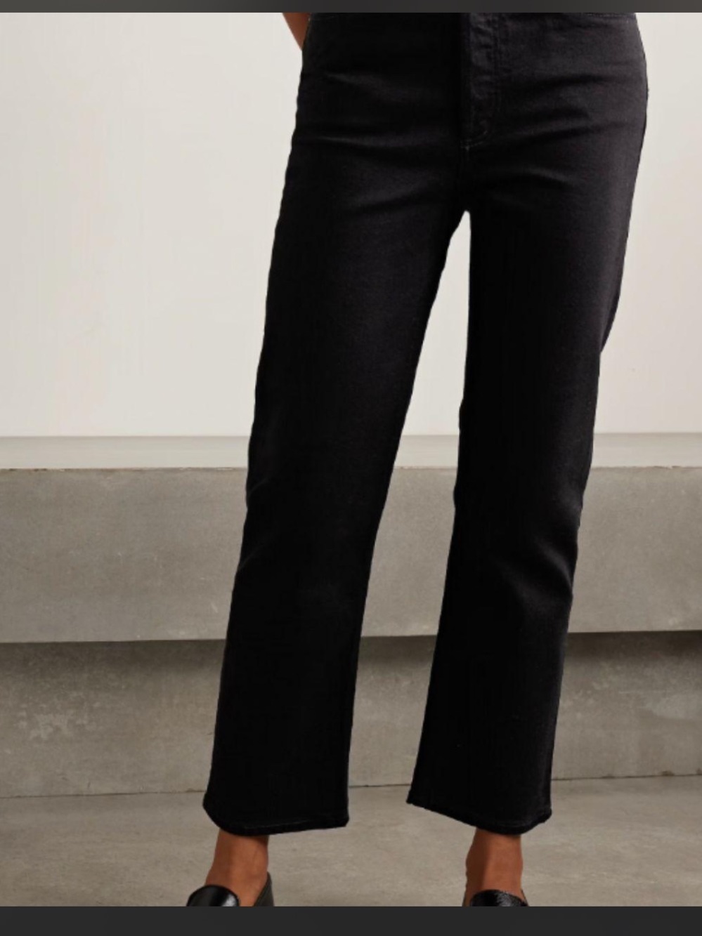 Agolde Black Straight Jeans